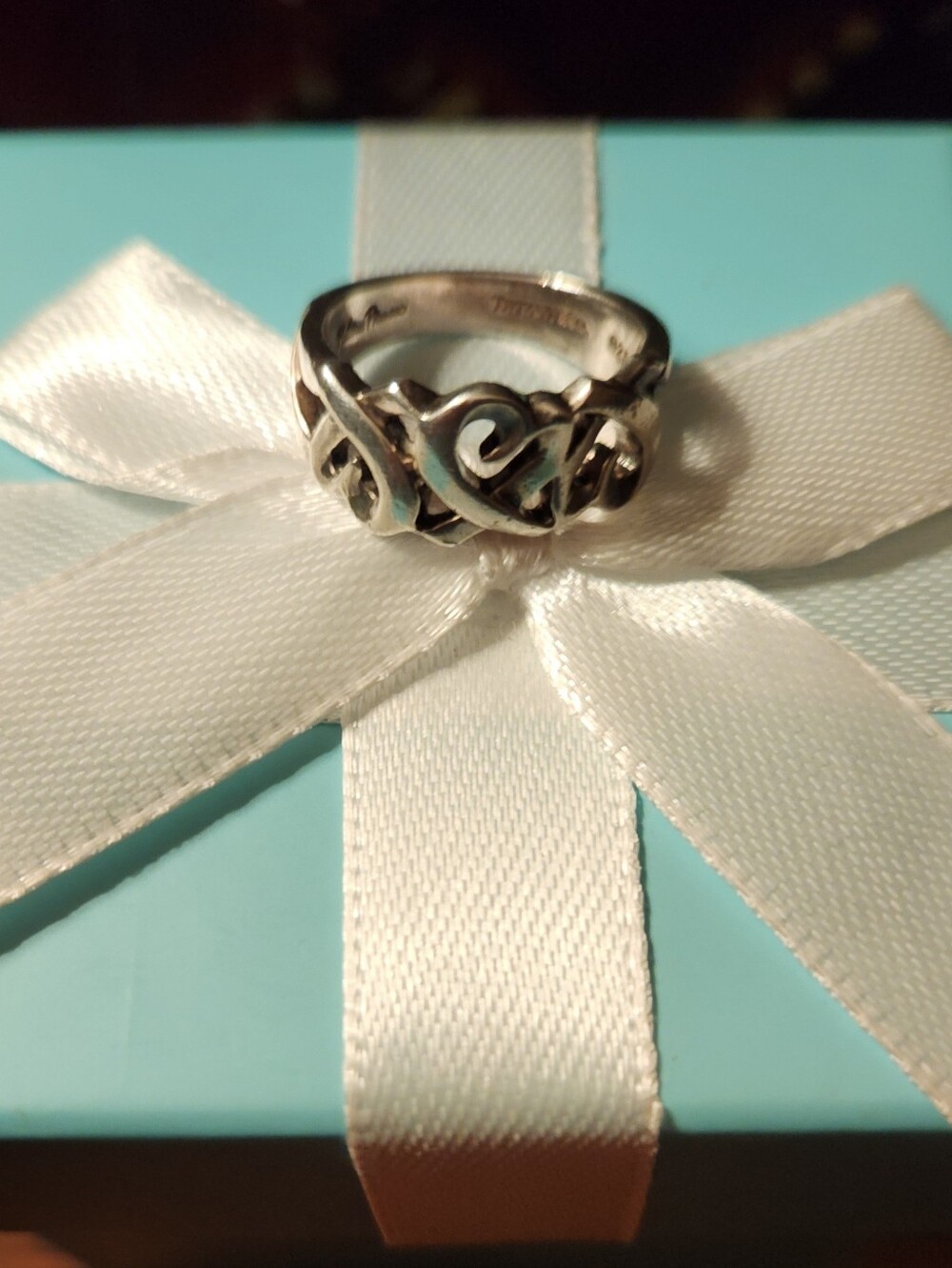 Sterling Silver Celtic Heart Band - Silver